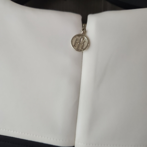 Tommy Hilfiger Black Sheath Dress with White Side Panels - Picture 3 of 4